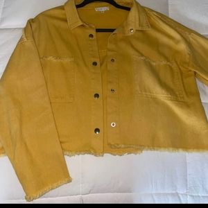 Yellow denim jacket